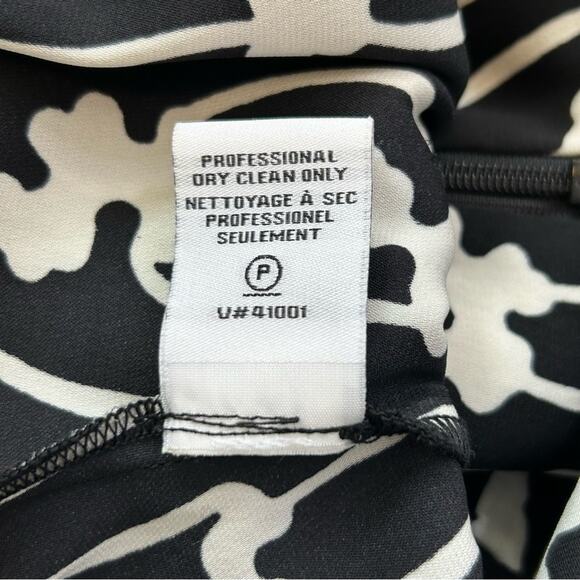 Diane von Furstenberg Soleil Slit-Back Romper Black and White Size 4 - Picture 10 of 16